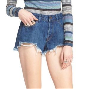 Free People Logan High Rise Cut Off Shorts Size 26